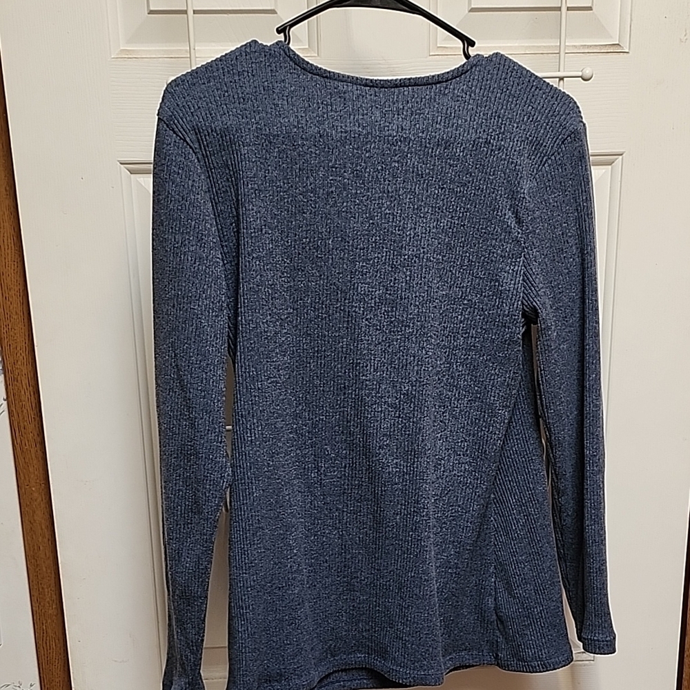 Old Navy Blue Wrap Top - Picture 8 of 9